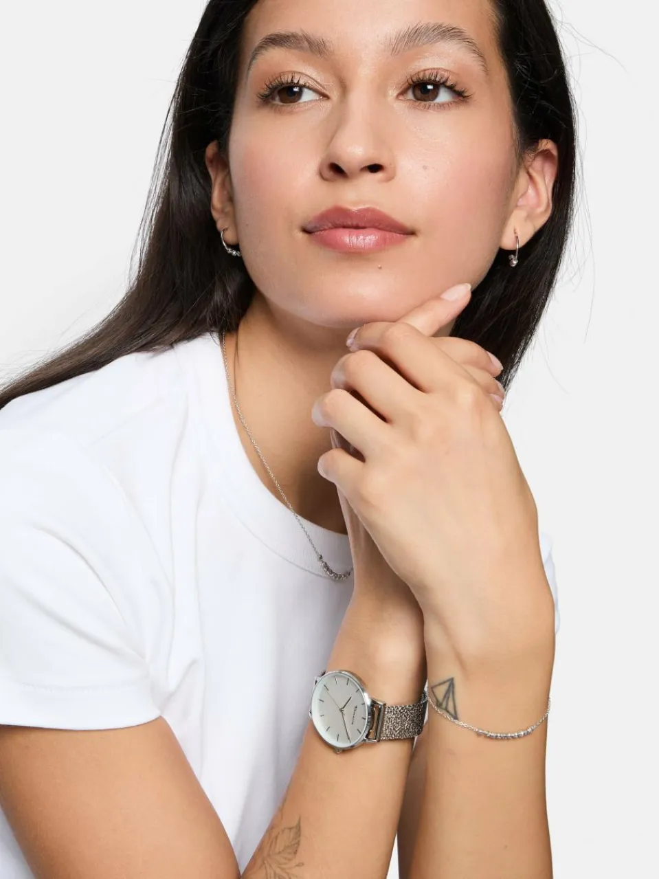 Tamaris Uhren<Damen Armbanduhr silber uni