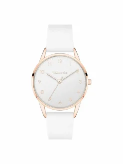 Tamaris Uhren<Damen Armbanduhr weiß uni