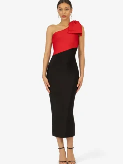 Kraimod Kleider<Damen Bandagekleid rot gemustert