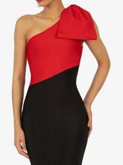 Kraimod Kleider<Damen Bandagekleid rot gemustert