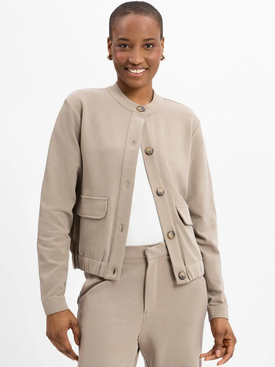 Fynch-Hatton Sweatshirts & Sweatjacken<Damen Baukasten-Sweatjacke kitt uni