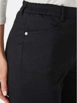 Goldner Hosen<Damen Baumwollhose CARLA - Leichte Baumwoll-Hose CARLA schwarz uni