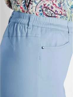 Goldner Hosen<Damen Baumwollschlupfhose LOUISA - Leichte Baumwollschlupfhose LOUISA hellblau uni