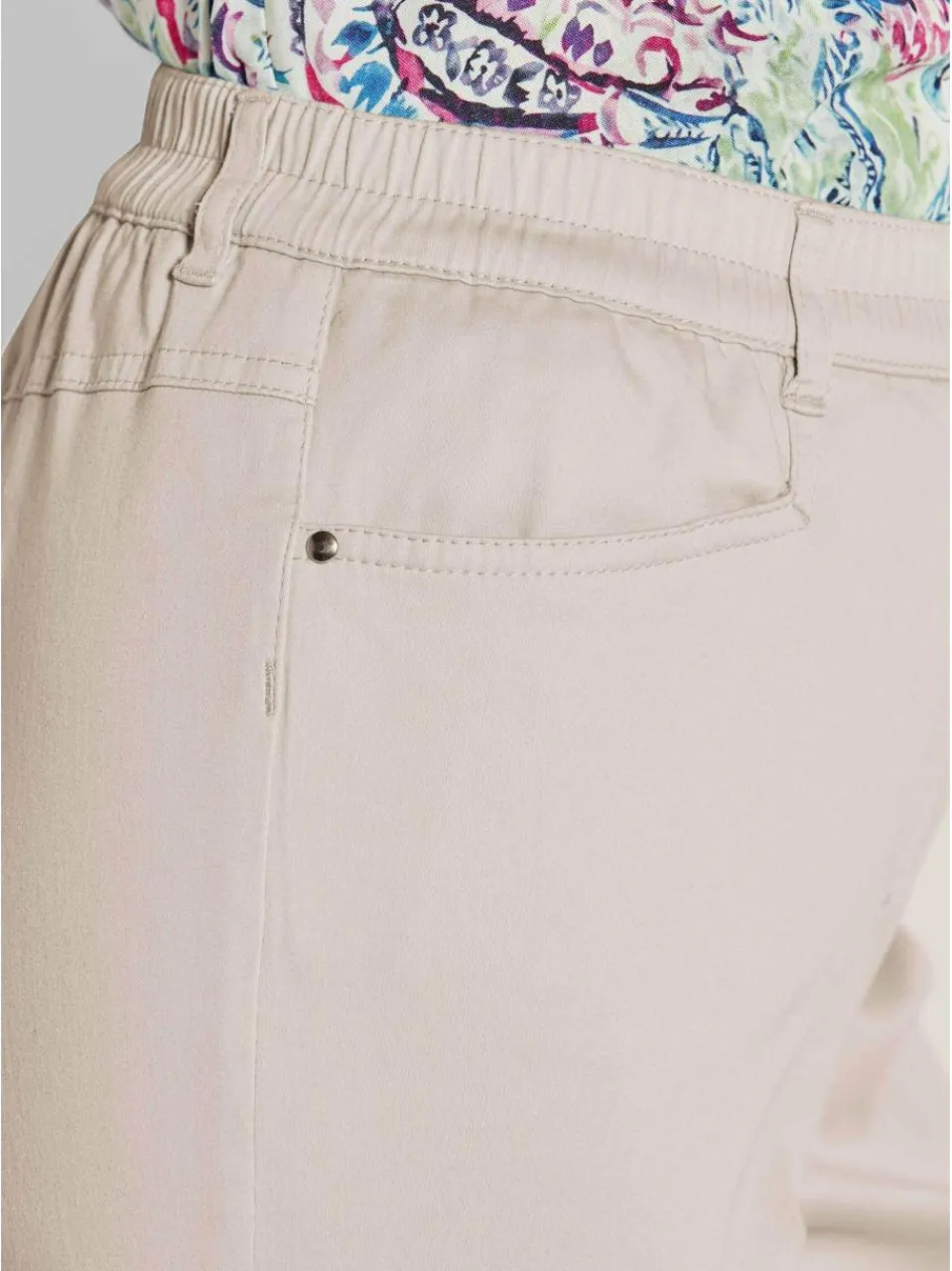 Goldner Hosen<Damen Baumwollschlupfhose LOUISA - Leichte Baumwollschlupfhose LOUISA kitt uni