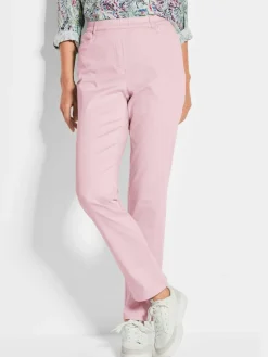 Goldner Hosen<Damen Baumwollschlupfhose LOUISA - Leichte Baumwollschlupfhose LOUISA rosa uni