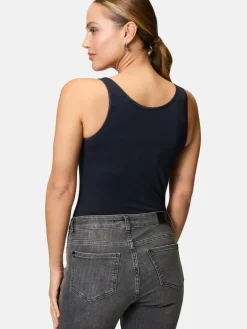 zero Shirts & Tops<Damen Baumwoll-Top blau uni