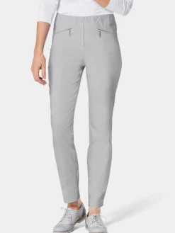 Goldner Hosen<Damen Bengalinhose - Schlupfhose LOUISA mit Steppnähten medium stone uni