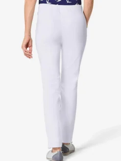 Goldner Hosen<Damen Bengalinhose - Schlupfhose LOUISA mit Steppnähten weiß uni