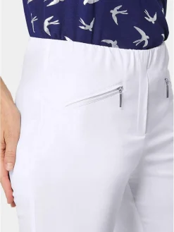 Goldner Hosen<Damen Bengalinhose - Schlupfhose LOUISA mit Steppnähten weiß uni