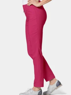 Goldner Hosen<Damen Bengalinhose - Schlupfhose LOUISA mit Steppnähten pink uni