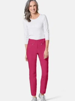 Goldner Hosen<Damen Bengalinhose - Schlupfhose LOUISA mit Steppnähten pink uni