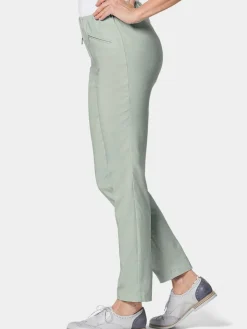 Goldner Hosen<Damen Bengalinhose - Schlupfhose LOUISA mit Steppnähten grün uni