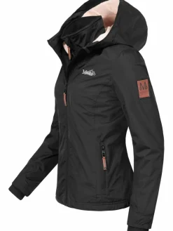 Marikoo Jacken & Westen<Damen Übergangsjacke - Erdbeere schwarz uni