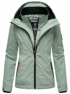 Marikoo Jacken & Westen<Damen Übergangsjacke - Erdbeere mint uni
