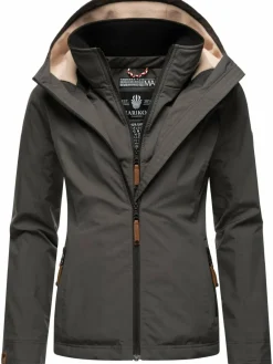 Marikoo Jacken & Westen<Damen Übergangsjacke - Erdbeere anthrazit uni