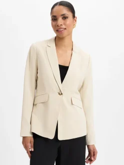 zero Blazer<Damen Blazer beige uni