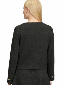 Cartoon Blazer<Damen Blazer schwarz gemustert