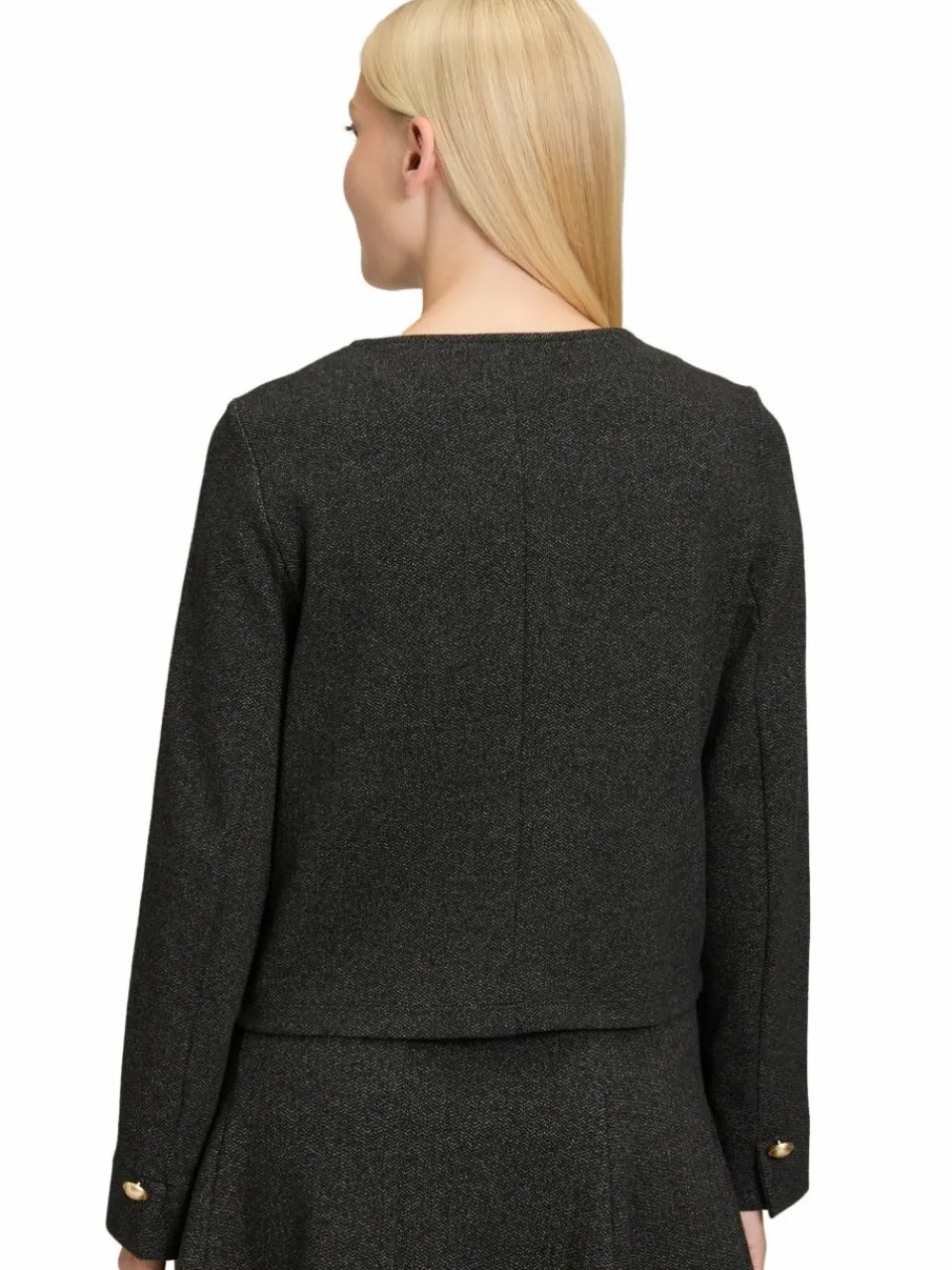 Cartoon Blazer<Damen Blazer schwarz gemustert