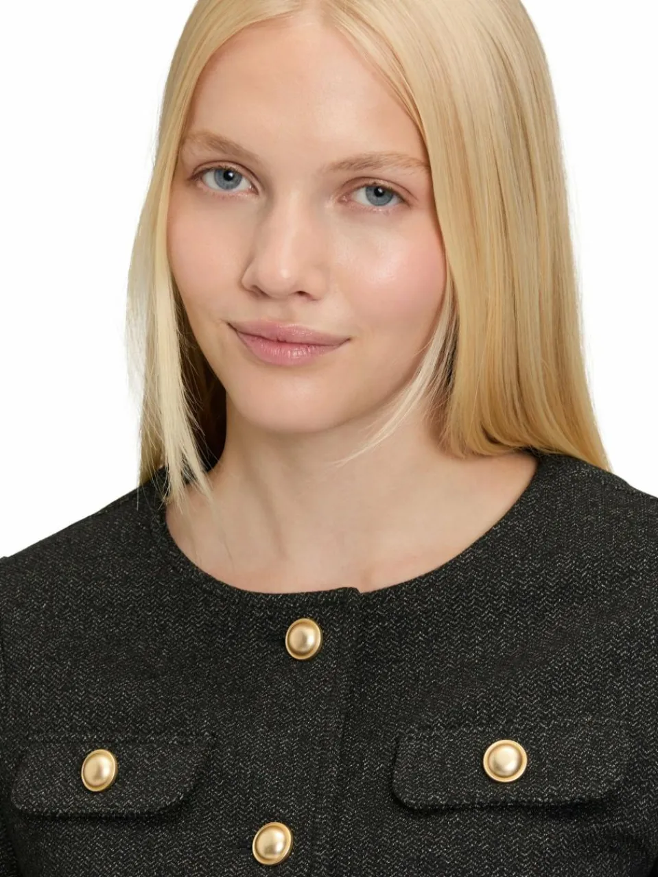 Cartoon Blazer<Damen Blazer schwarz gemustert