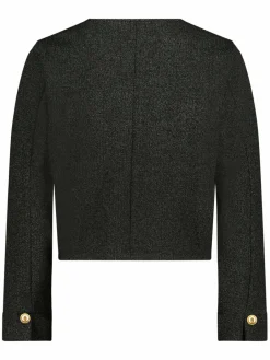 Cartoon Blazer<Damen Blazer schwarz gemustert