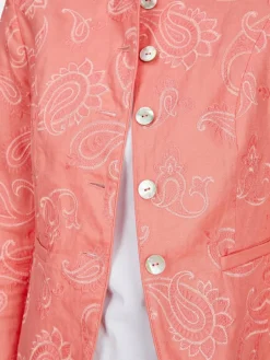 White Label Blazer<Damen Blazer rosa gemustert