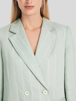 Marc Cain Blazer<Damen Blazer hellblau gestreift