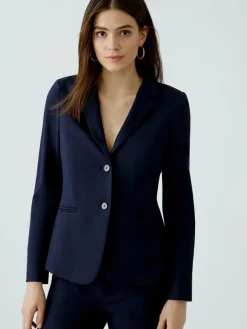 Oui Blazer<Damen Blazer blau uni