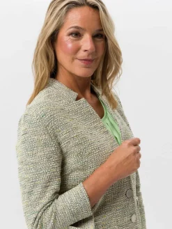 Frank Walder Blazer<Damen Blazer grün mehrfarbig uni