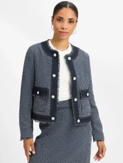 s.Oliver BLACK LABEL Blazer<Damen Blazer marine denim strukturiert