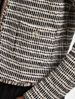 s.Oliver BLACK LABEL Blazer<Damen Blazer schwarz beige gestreift