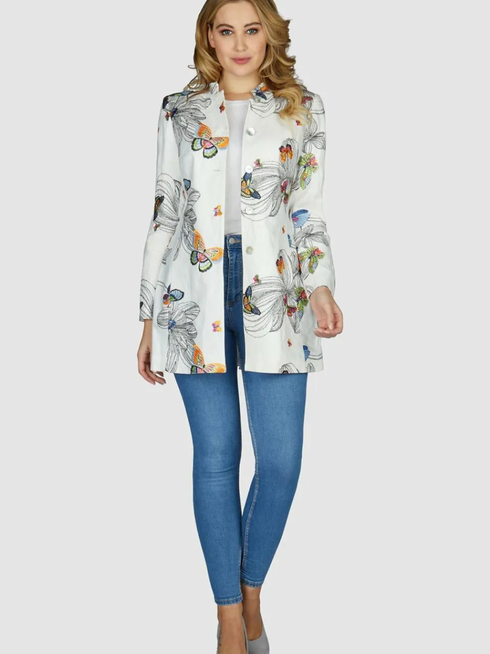 White Label Blazer<Damen Blazer weiß uni