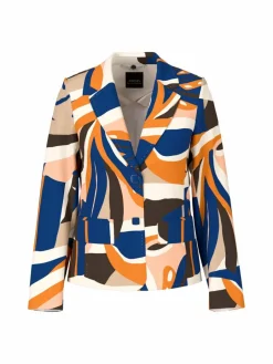 Marc Cain Blazer<Damen Blazer royal gemustert