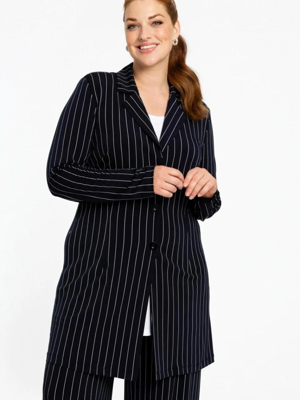 YOEK Blazer<Damen Blazer blau gestreift