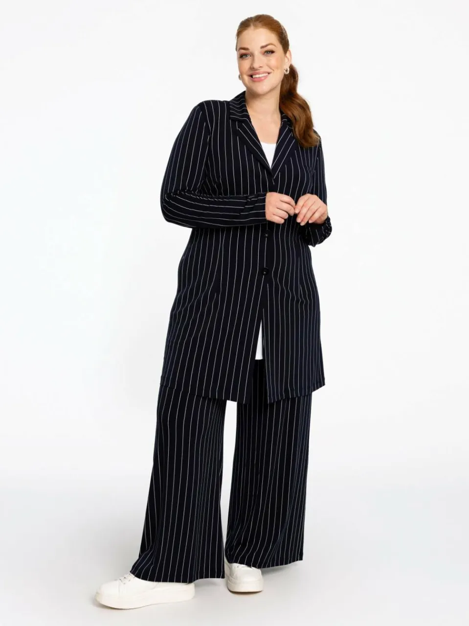 YOEK Blazer<Damen Blazer blau gestreift