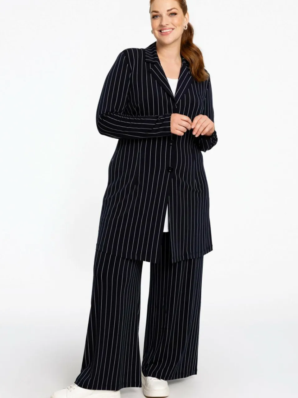 YOEK Blazer<Damen Blazer blau gestreift