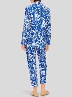 Marc Cain Blazer<Damen Blazer blau gemustert