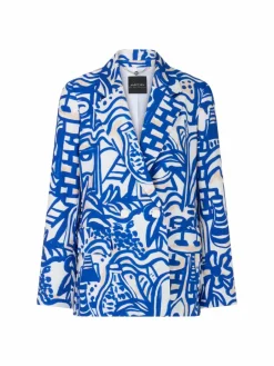 Marc Cain Blazer<Damen Blazer blau gemustert