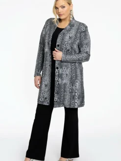 YOEK Blazer<Damen Blazer grau gemustert