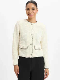 zero Blazer<Damen Blazer ecru uni