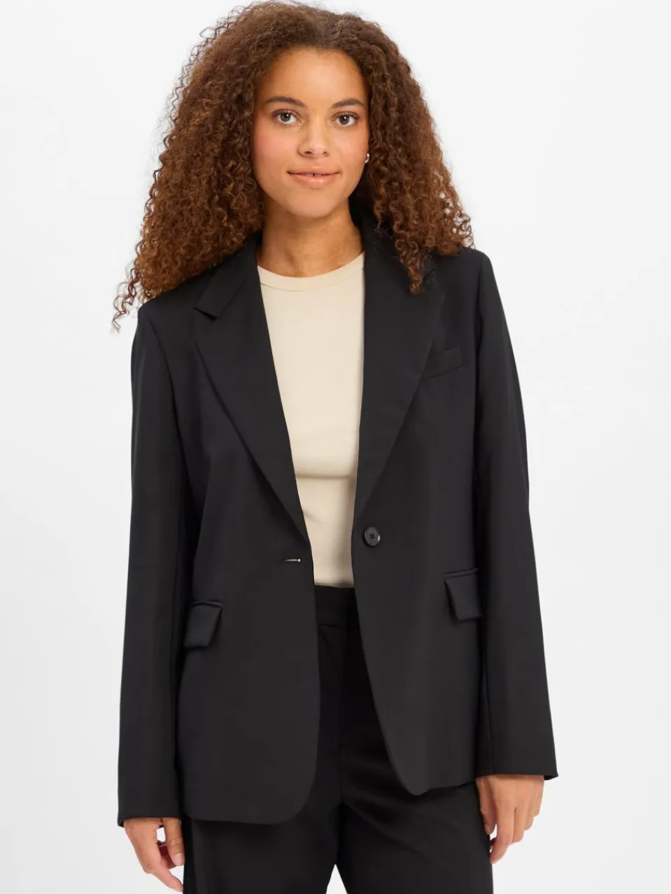 Weekend Max Mara Blazer<Damen Blazer aus Schurwolle - Lamine schwarz uni