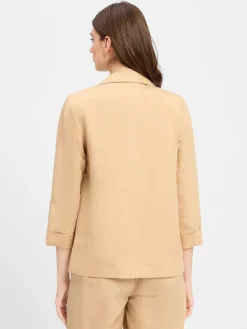 Damen zero Blazer>Damen Blazer mit Leinen-Anteil