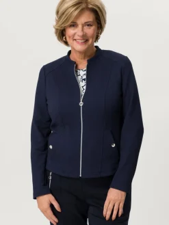 Frank Walder Sweatshirts & Sweatjacken<Damen Blazerjacke marine blau uni