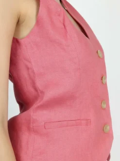 Vicci Germany Jacken & Westen<Damen Blazerweste altrosa uni