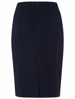 Frank Walder Röcke<Damen Bleistiftrock marine blau uni