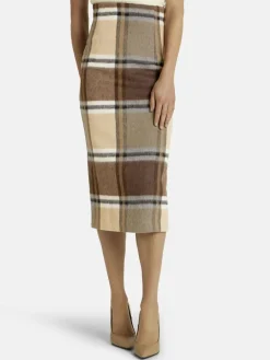 Nicowa Röcke<Damen Bleistiftrock - LANOWA braun kariert