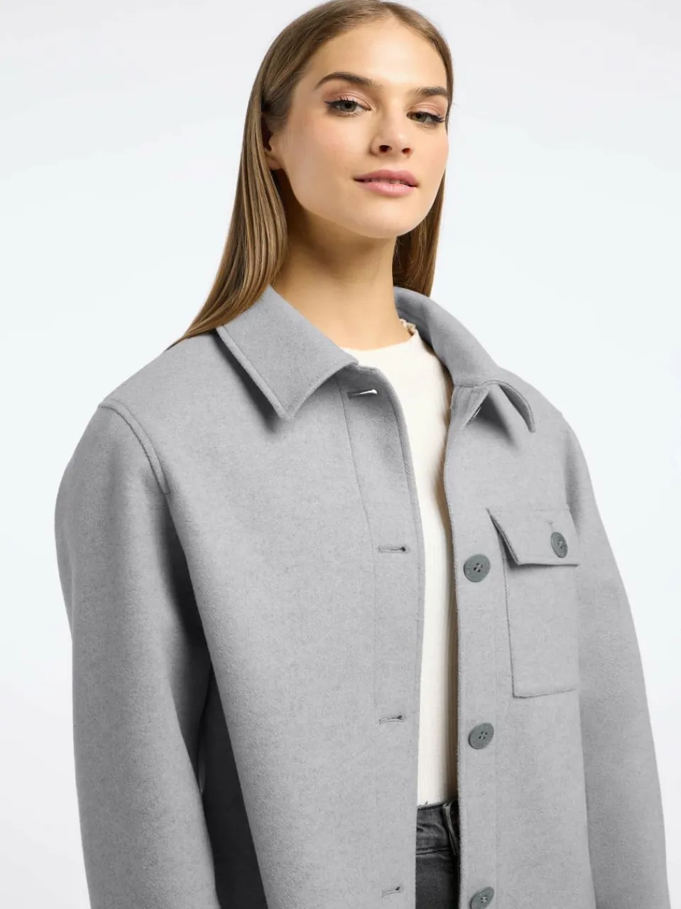 Frieda & Freddies Jacken & Westen<Damen Blousonjacke grau uni