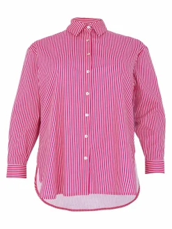 YOEK Blusen<Damen Bluse rosa gestreift
