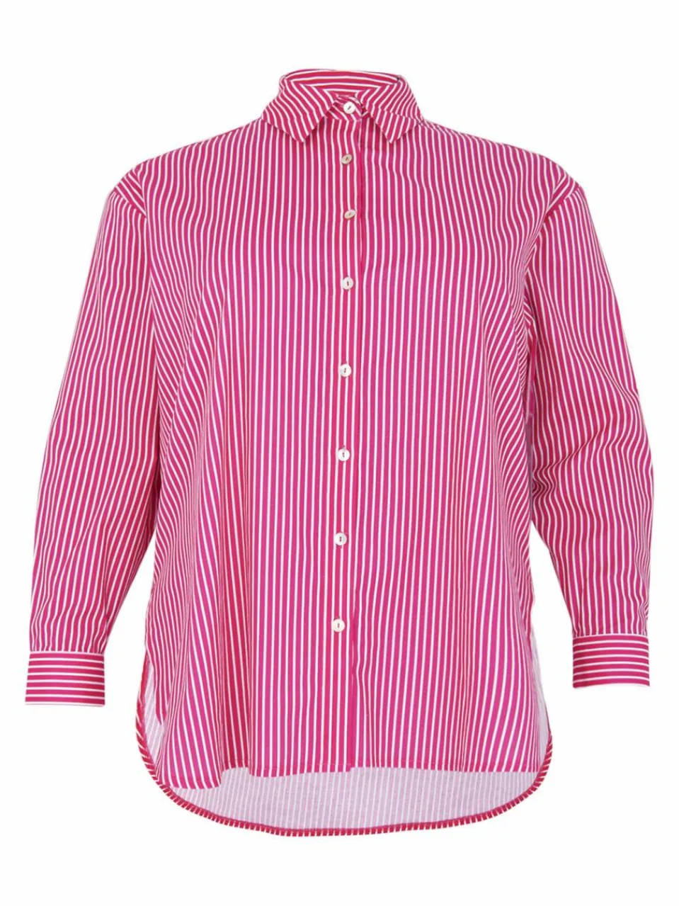 YOEK Blusen<Damen Bluse rosa gestreift