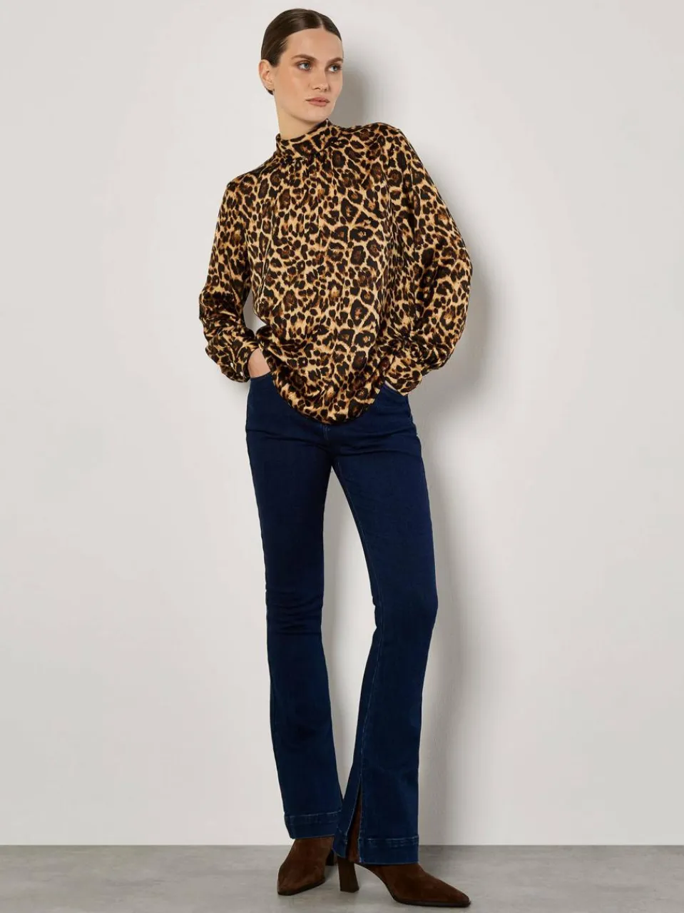 Apricot Blusen<Damen Bluse braun uni