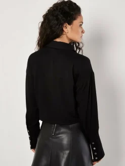 Apricot Blusen<Damen Bluse schwarz uni